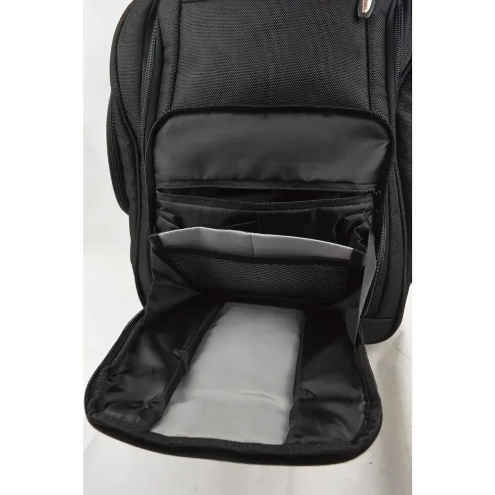 Travelon Wheeled Carry On Rolling Travel Bag Luggage Black Telescoping Handle